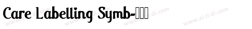 Care Labelling Symb字体转换